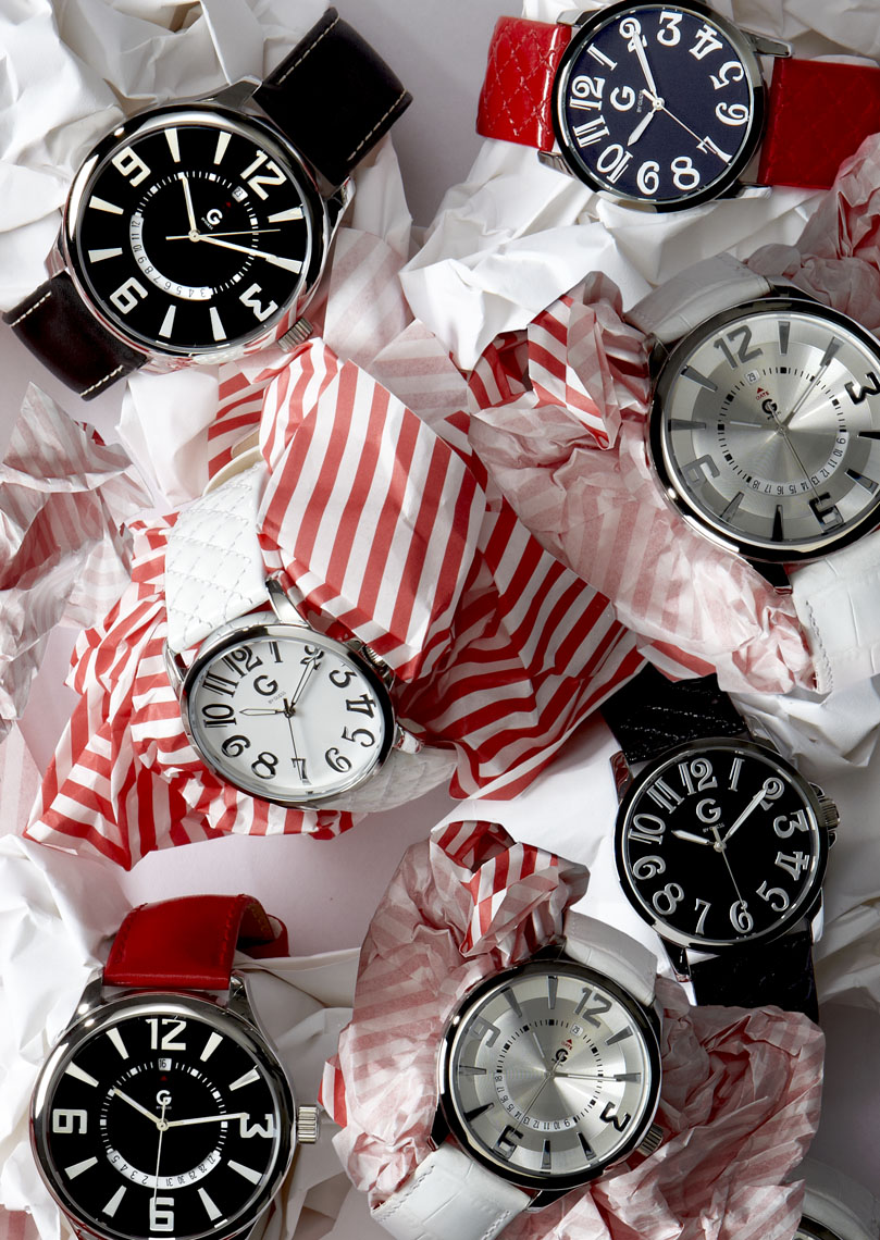 Accessories Still Life, Watches by Guess