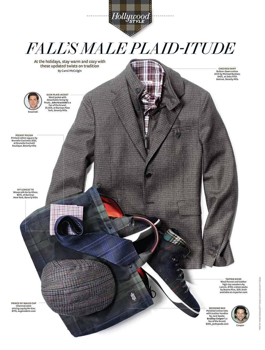 Apparel Still Life, Mens Plaid Jacket and Accessories