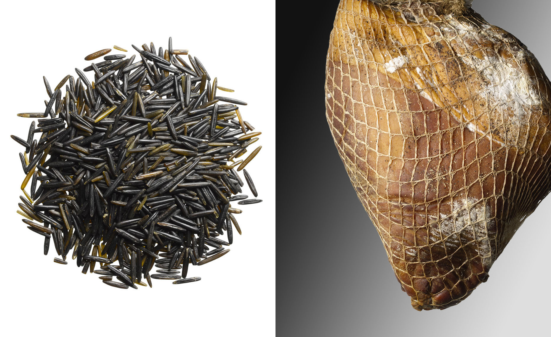 Food Still Life, Wild Rice And Smoked Ham