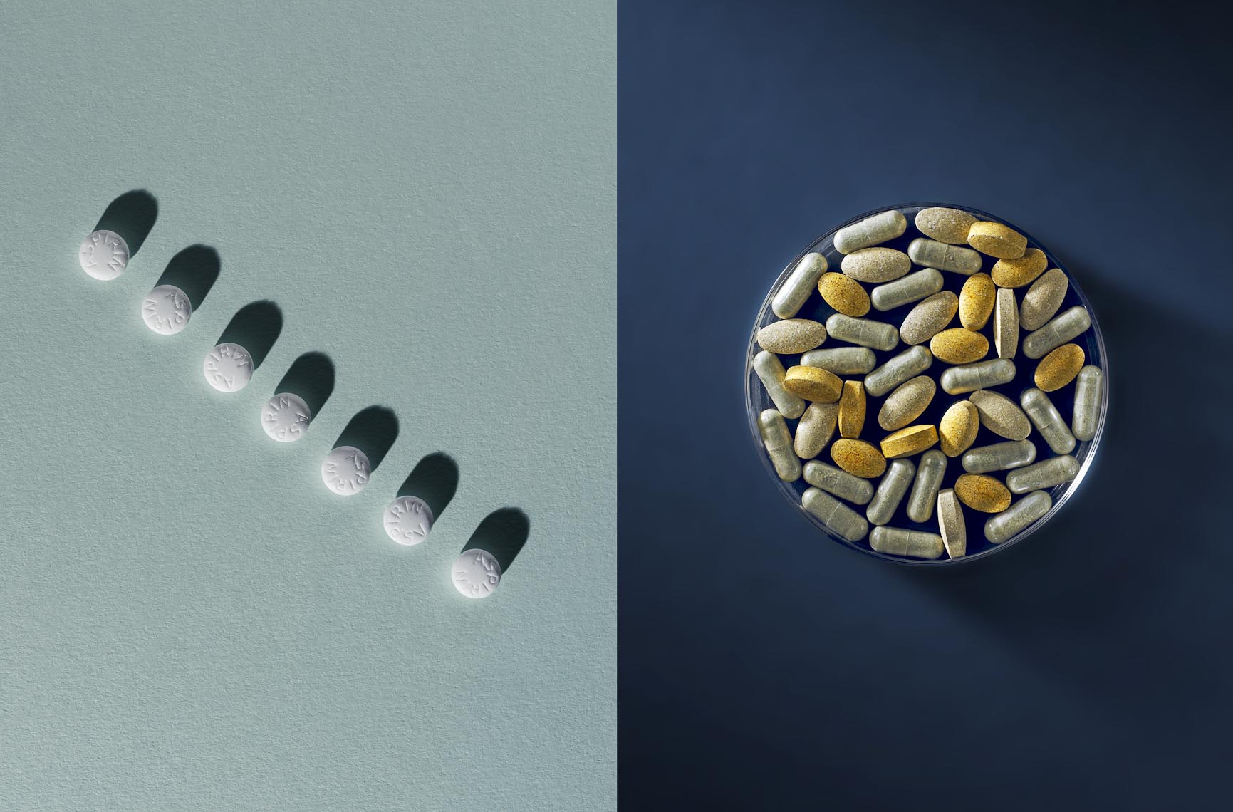 Health Still Life | Vitamin Pills - Aspirin
