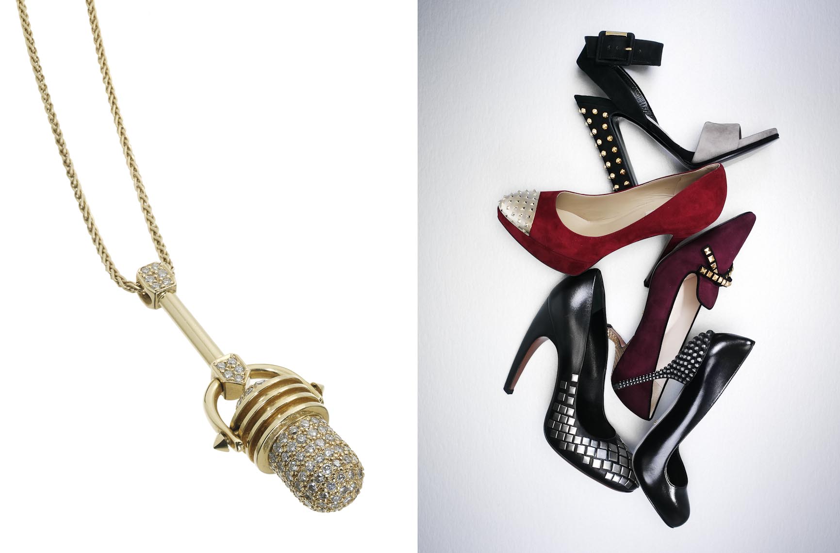 Accessories Still Life, Pumps and Necklace