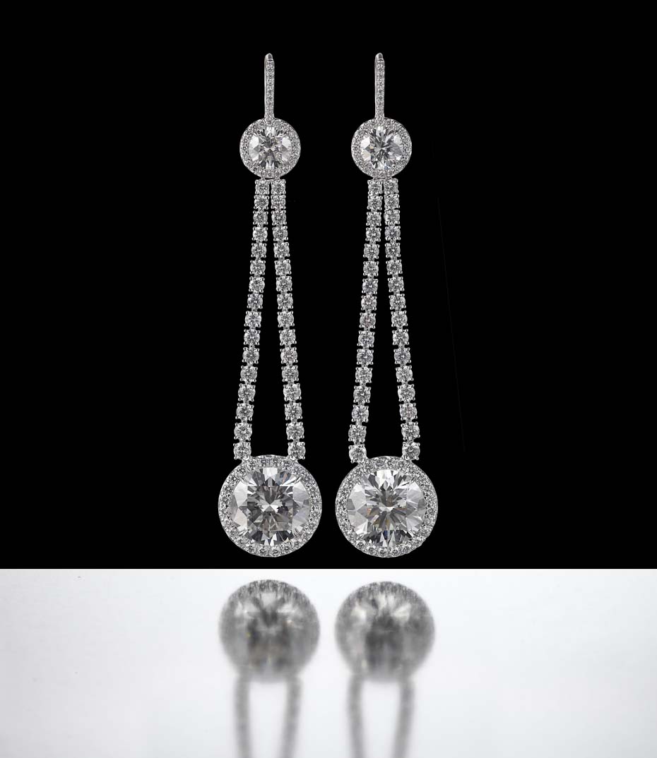 Jewelry Still Life, Diamond Earrings by Jacob