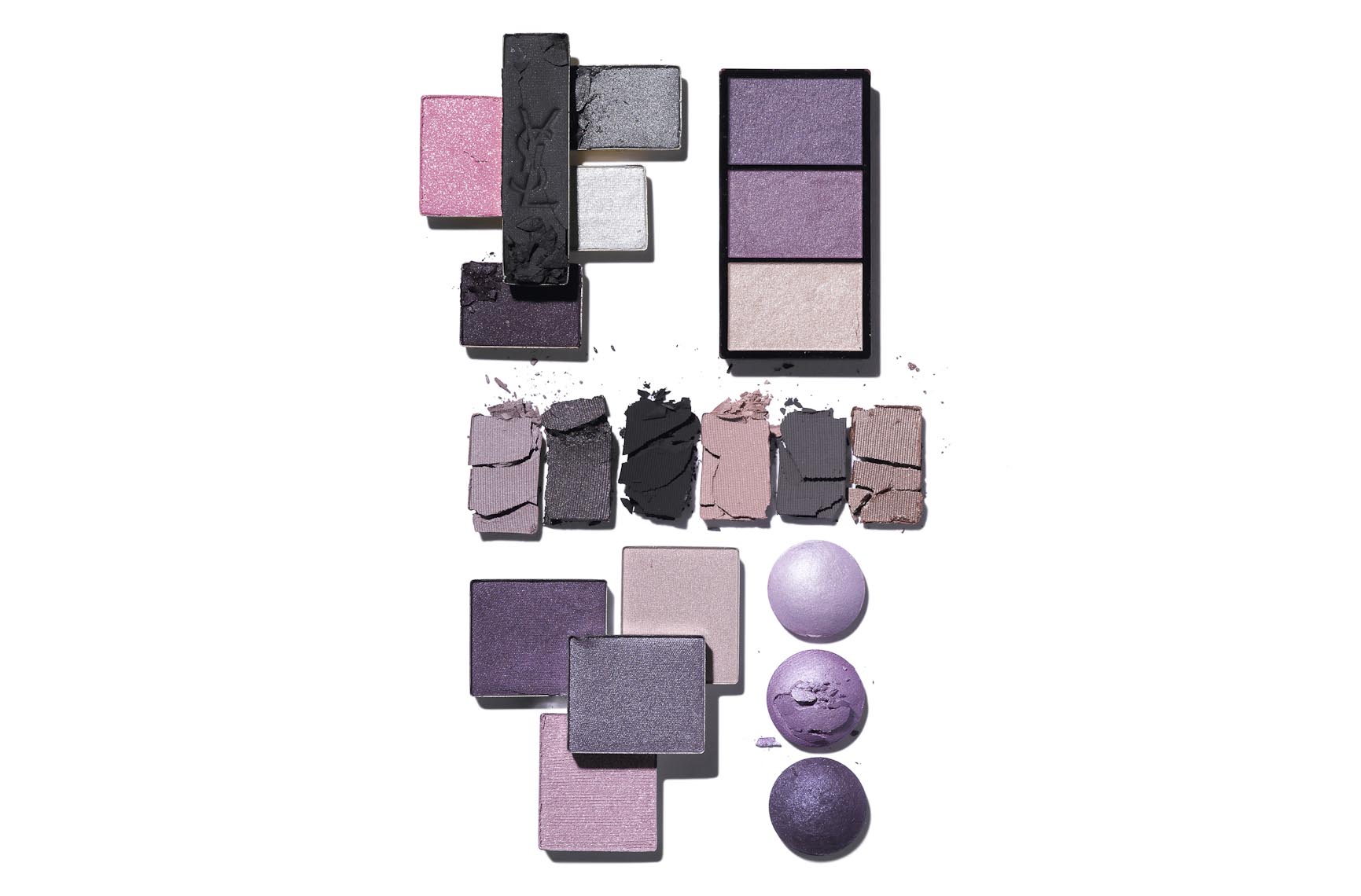 Cosmetics, Eyeshadow in Shades of Lilac, Loose and Crushed - Mike Lorrig