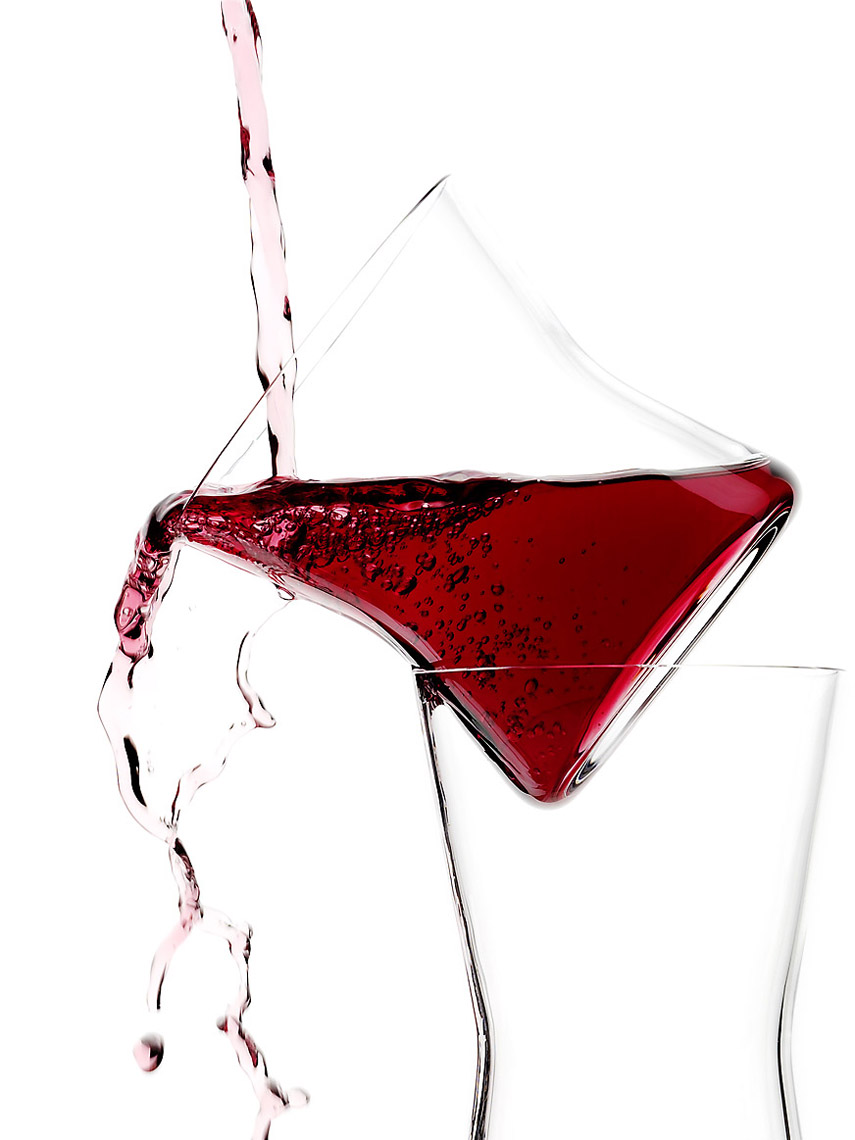 Beverage Still Life, Grape Juice Splashing in Glass