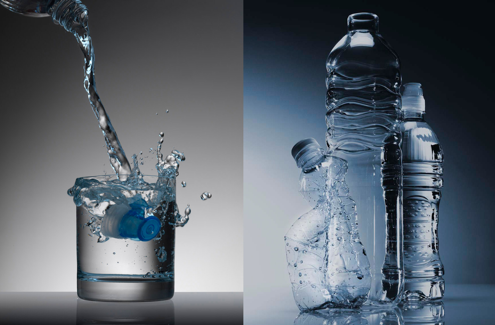 Beverage Still Life, Water Splashing in Drinking Glass