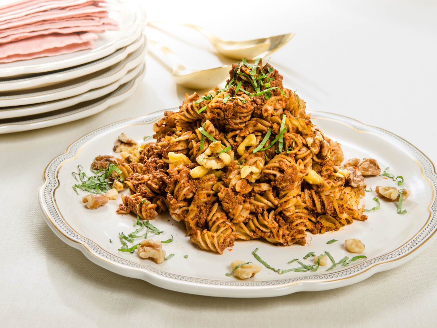 Pasta Dish with Walnuts and Marinara